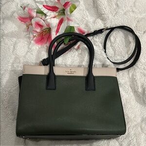 Kate Spade Green and Black Satchel 2 Way Crossbody